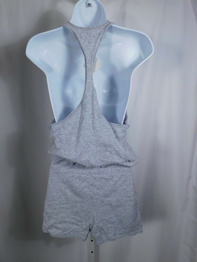 SWEATY BETTY Gray Racer Back Tie Waist Jersey Romper Sz M - Image 5