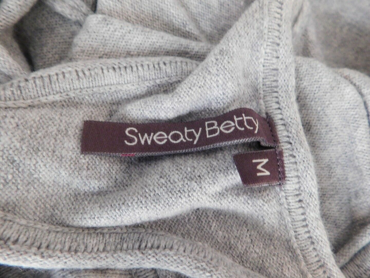 SWEATY BETTY Gray Racer Back Tie Waist Jersey Romper Sz M - Image 6