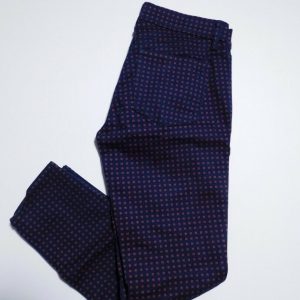 TORY BURCH Blue Red Floral Cotton Stretch 4 Pocket Jean Sz 27