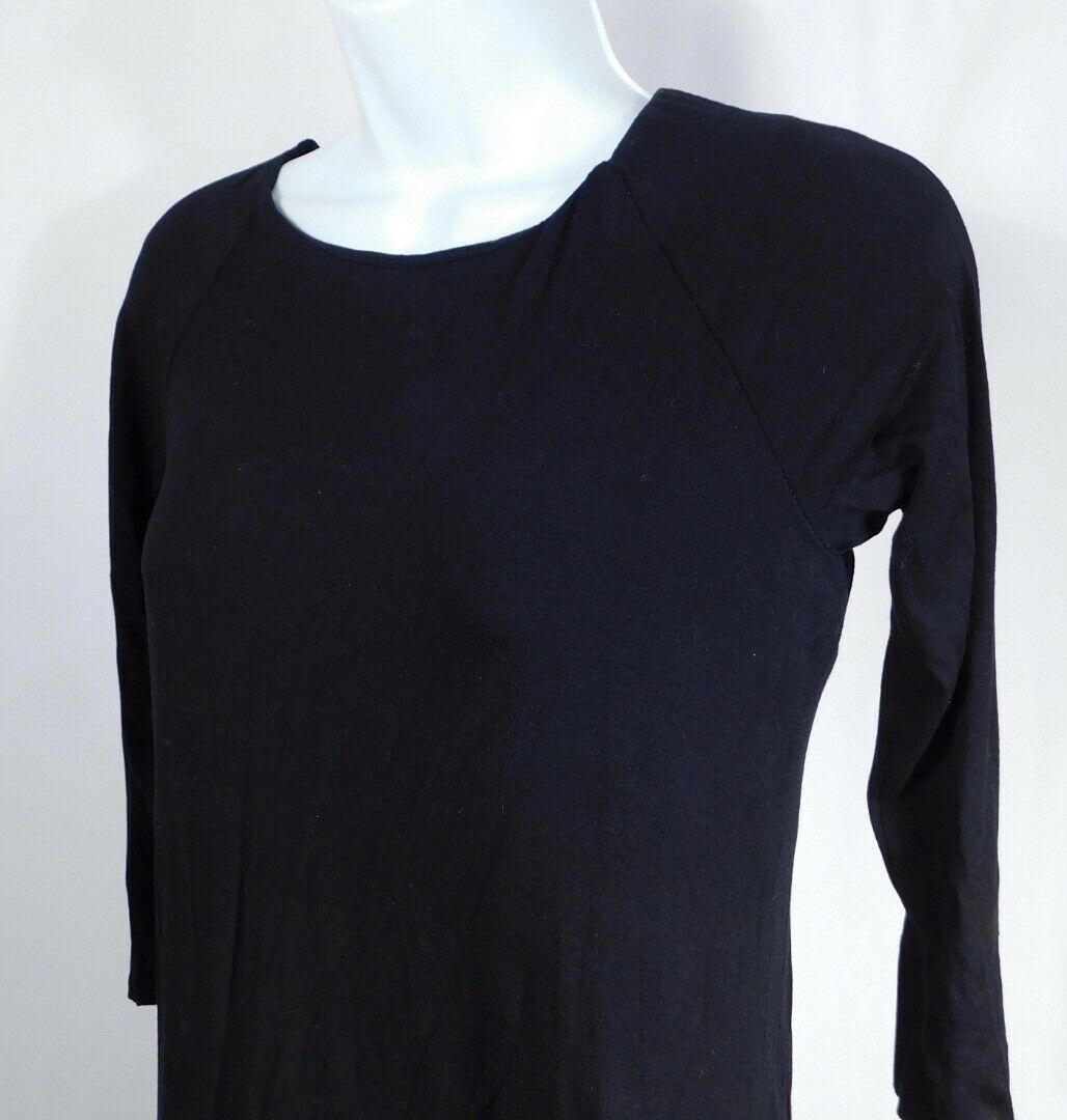 BAILEY 44 Black Jersey Knit Top Eco Leather Drop Waist Skirt LS Dress Sz M $218 - Image 4