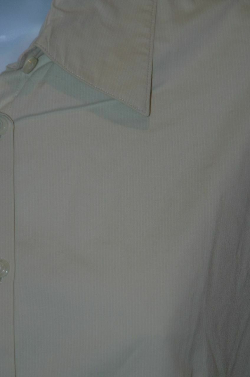 BROOKS BROTHERS Women's Beige Pin Striped Fitted Cotton Stretch Shirt Sz XS - Image 4