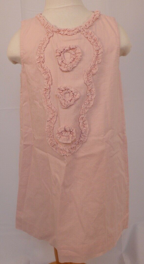CREWCUTS Girls Petal Pink Sleeveless Cotton Dress Sz 4/5 - Image 3