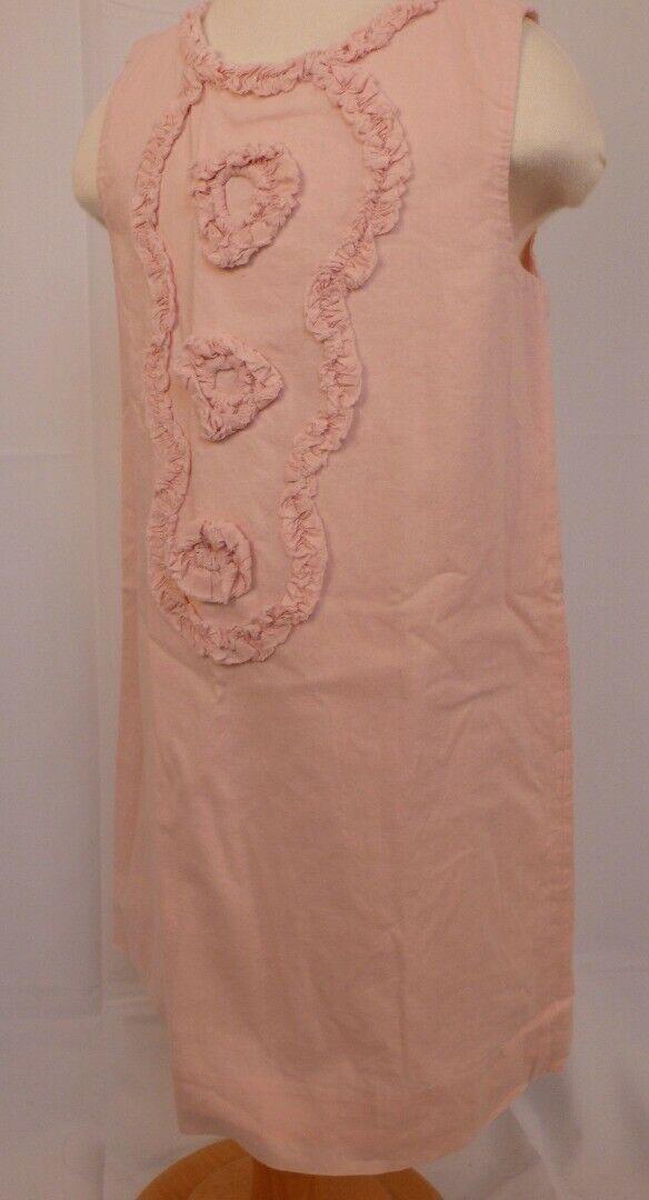 CREWCUTS Girls Petal Pink Sleeveless Cotton Dress Sz 4/5 - Image 5