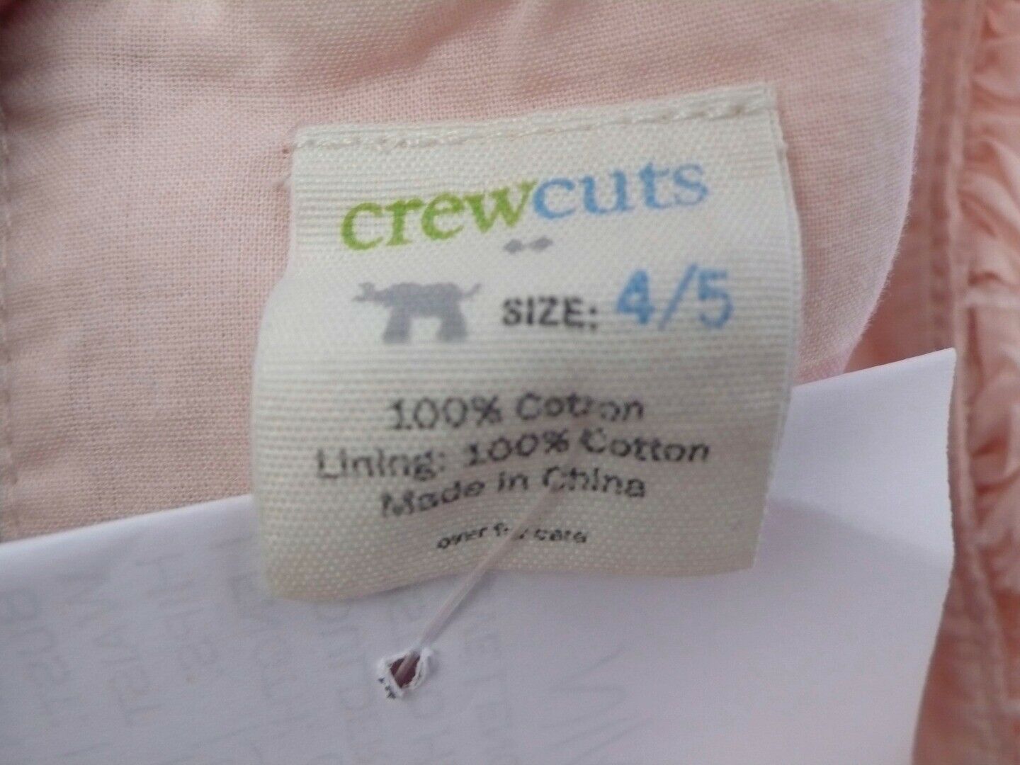 CREWCUTS Girls Petal Pink Sleeveless Cotton Dress Sz 4/5 - Image 8