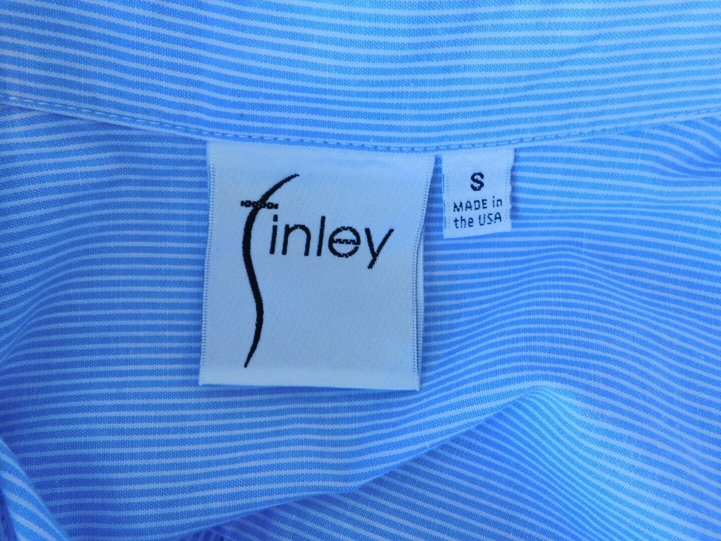FINLEY Women's Blue White Striped Long Sleeve Tiered Jenna Shirt Dress Sz S $260 - Image 8