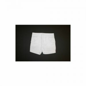 HARTSTRINGS 100% Cotton White Twill Flat Front Adjustable Waist Shorts Sz 6