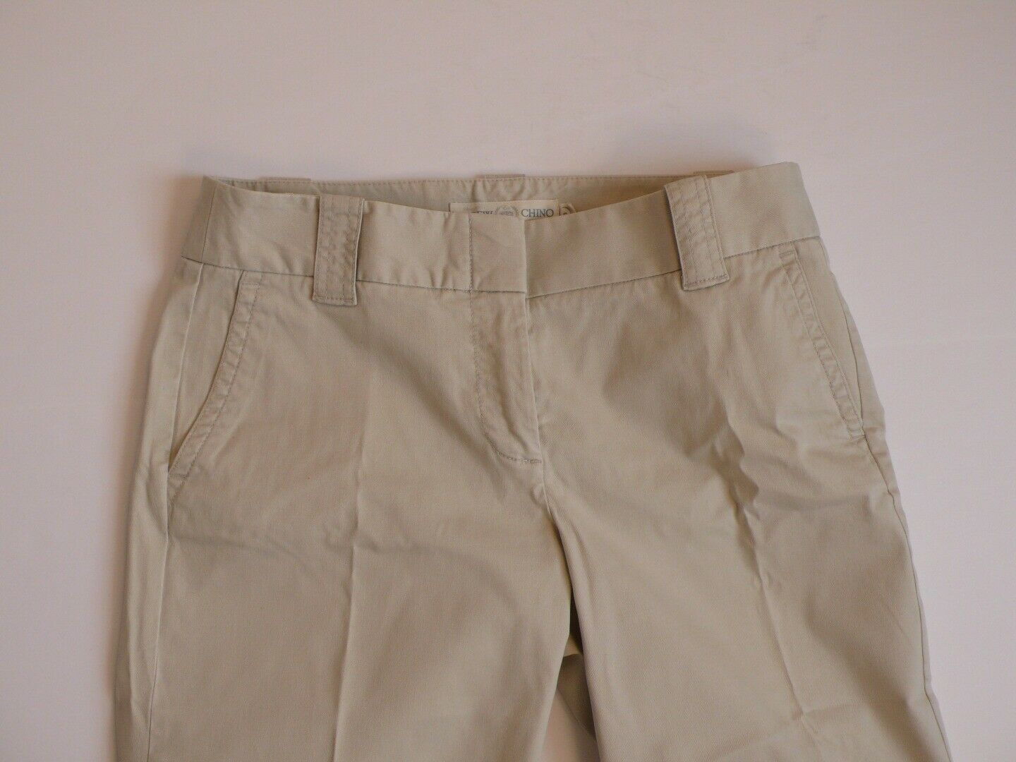 J CREW Women's Tan Cotton Stretch Chino Favorite Fit Flat Front Capri Pant Sz 6 - Image 4