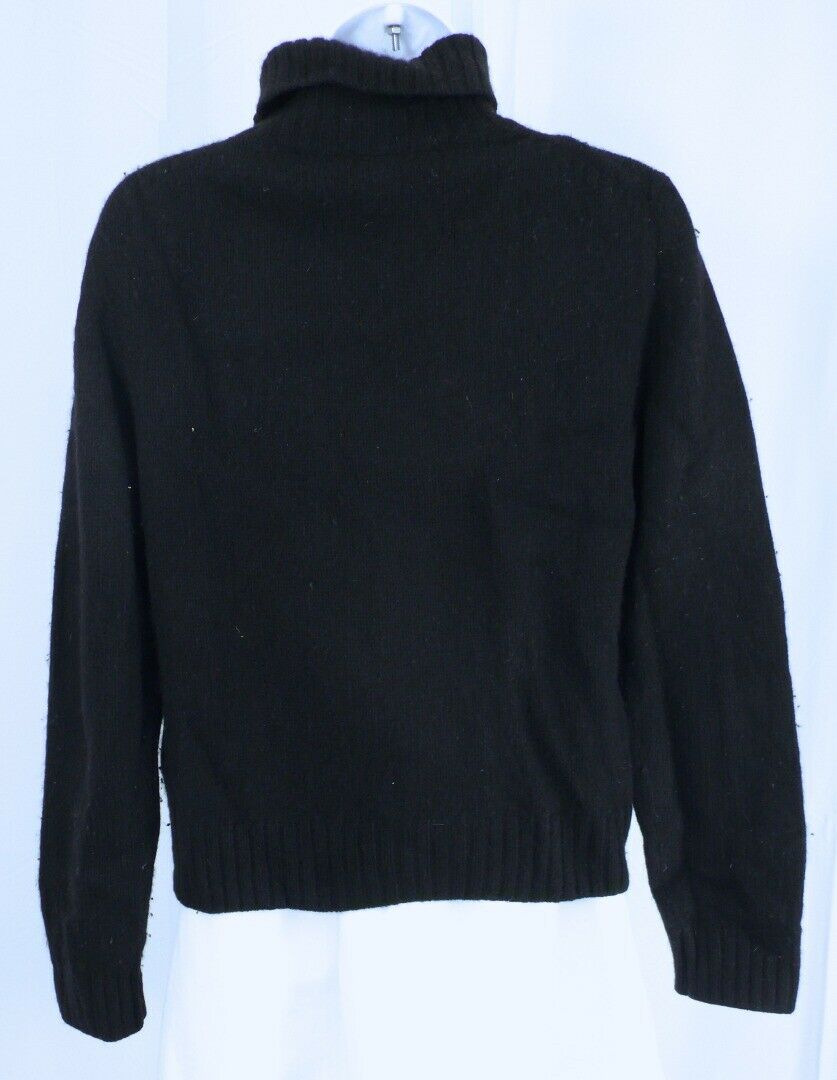 J MCLAUGHLIN Women's Black Wool & Angora Turtleneck Sweater Sz M - Image 6