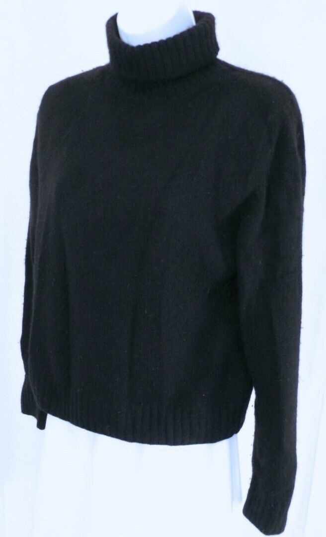J MCLAUGHLIN Women's Black Wool & Angora Turtleneck Sweater Sz M