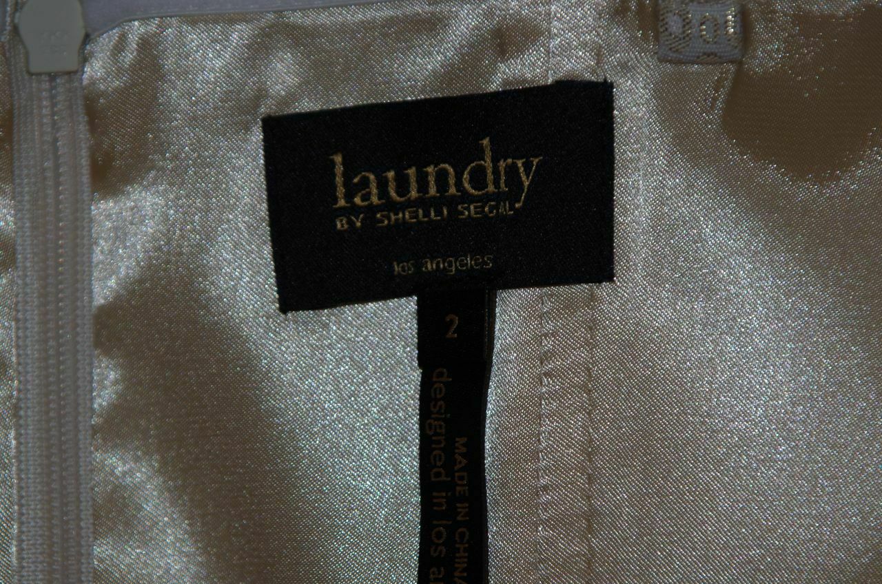 LAUNDRY BY SHELLI SEGAL NWT Gold Strapless Sweetheart Dress Gold Chain Sz 2 - Image 7