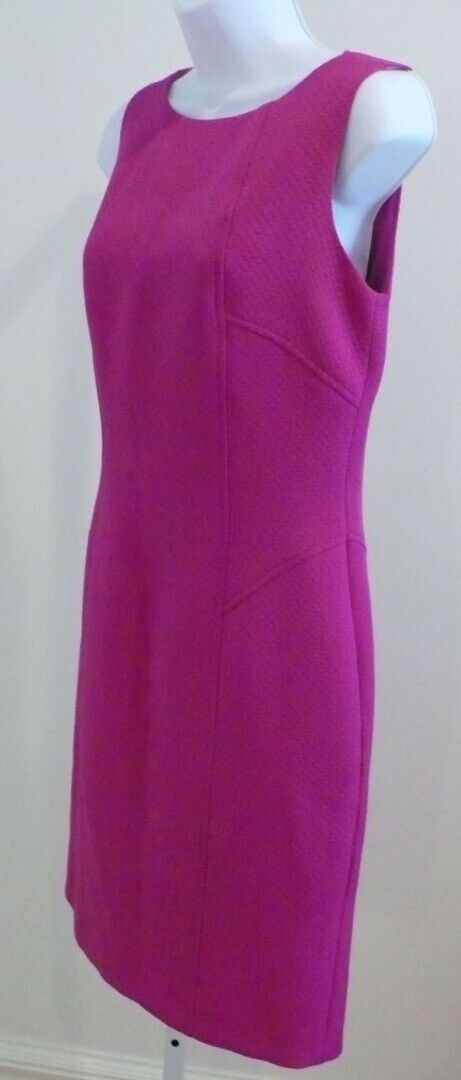 LOUBEN Pink Textured Sleeveless Sheath Dress Sz 2 - Image 4