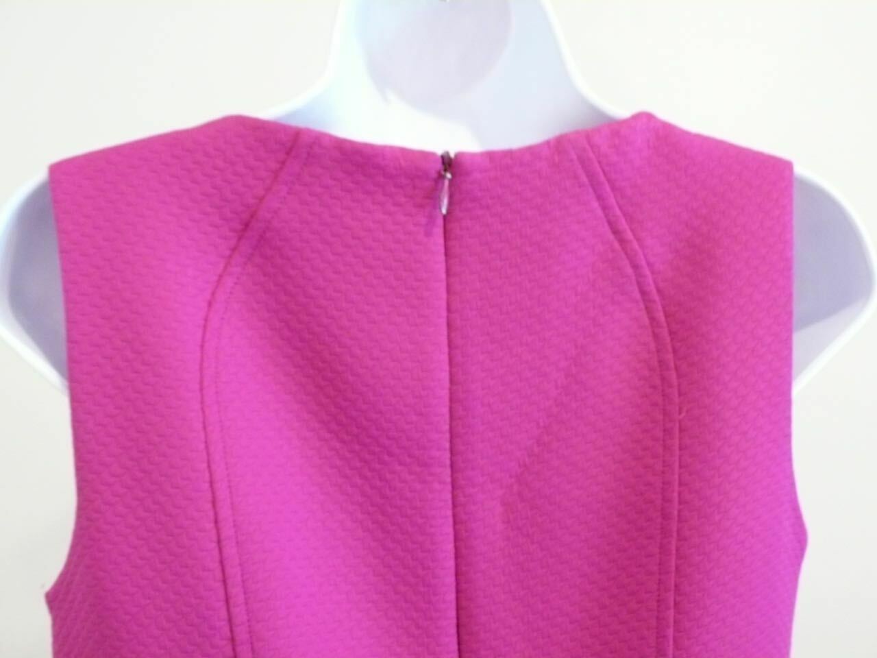 LOUBEN Pink Textured Sleeveless Sheath Dress Sz 2 - Image 8
