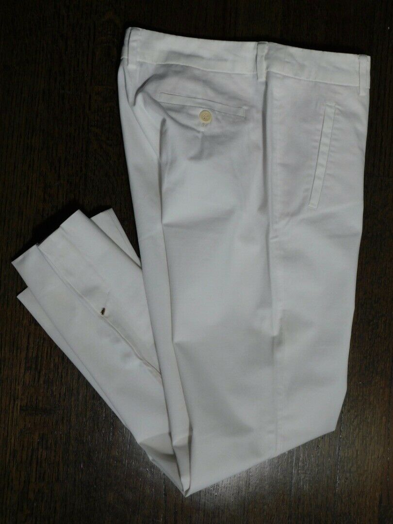 SPORTMAX Women's Ivory Flat Front Cropped Pant Sz 4