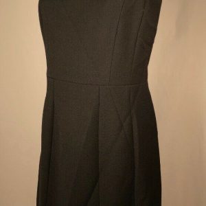 TORY BURCH Black Wool Blend Back Zip Sleeveless Dress Sz 4